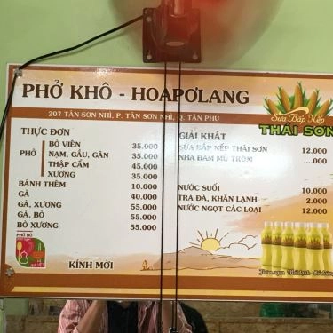Thực đơn- Quán Ăn Phở Khô Gia Lai