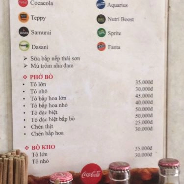 Thực đơn- Quán Ăn Phở Lan - Nguyễn Thái Sơn