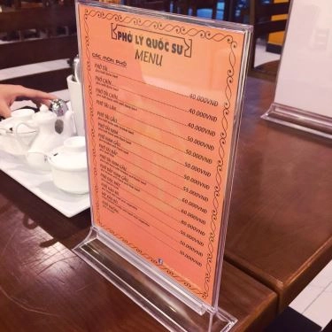 Thực đơn- Quán Ăn Phở Lý Quốc Sư - Mỹ Đình Plaza