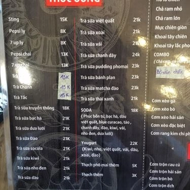 Thực đơn- Quán Ăn Phố Mì Cay Seoul 12 Cấp Độ - Nha Trang