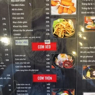 Thực đơn- Quán Ăn Phố Mì Cay Seoul 12 Cấp Độ - Nha Trang