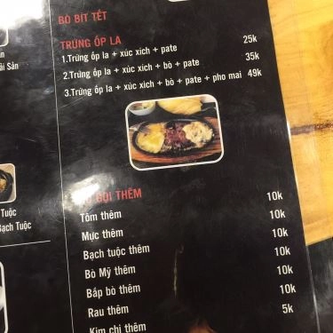 Thực đơn- Quán Ăn Phố Lẩu 222 - Thái Hà
