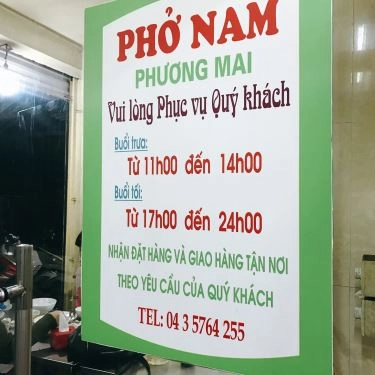 Thực đơn- Quán Ăn Phở Nam - Phương Mai