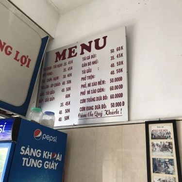 Thực đơn- Quán Ăn Phở Nhớ - Huỳnh Thúc Kháng