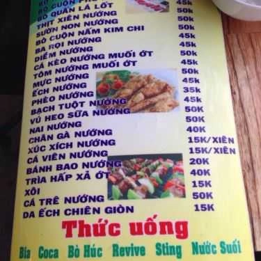 Thực đơn- Quán Ăn Phố Nướng BBQ