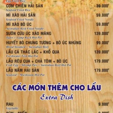 Thực đơn- Quán Ăn Phố Nướng Ohio - BBQ & Beer Garden