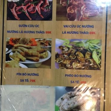 Thực đơn- Quán Ăn Phố Nướng Ohio - BBQ & Beer Garden