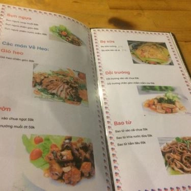 Thực đơn- Quán Ăn Phố Nướng Tình Cờ