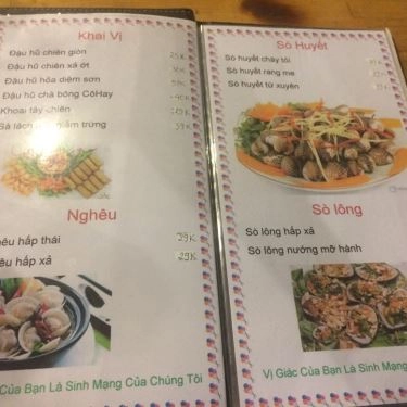 Thực đơn- Quán Ăn Phố Nướng Tình Cờ