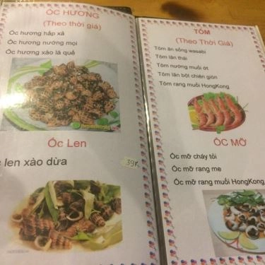 Thực đơn- Quán Ăn Phố Nướng Tình Cờ