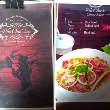 Thực đơn- Quán Ăn Phở Ông Tây
