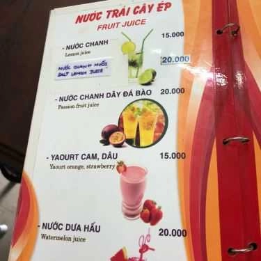 Thực đơn- Quán Ăn Phở Sài Gòn - Nguyễn Văn Cừ
