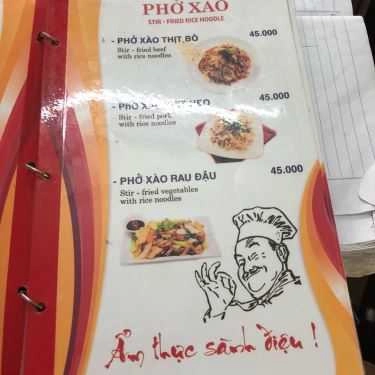 Thực đơn- Quán Ăn Phở Sài Gòn - Nguyễn Văn Cừ