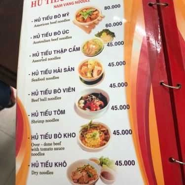 Thực đơn- Quán Ăn Phở Sài Gòn - Nguyễn Văn Cừ
