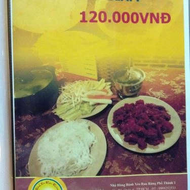 Thực đơn- Quán Ăn Phố Thành - Bánh Xèo Rau Rừng - Đường Số 41