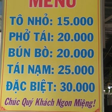 Thực đơn- Quán Ăn Phở Truyền Thống