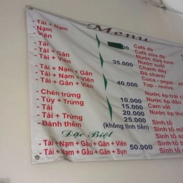 Thực đơn- Quán Ăn Quán Phở Tuyền