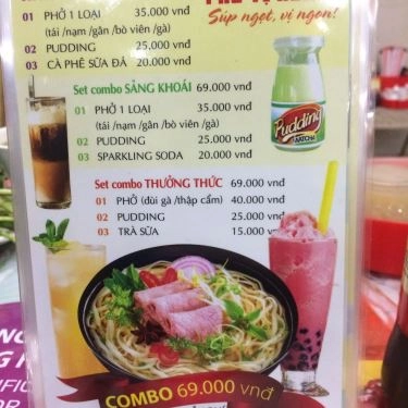 Thực đơn- Quán Ăn Phở Vị Hoàng