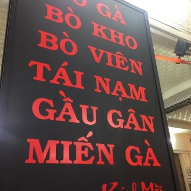 Thực đơn- Quán Ăn Phở Việt Hưng