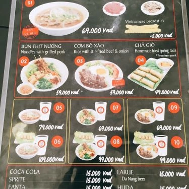 Thực đơn- Quán Ăn Phở Việt Kiều