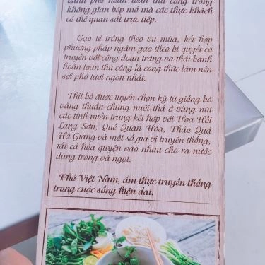 Thực đơn- Quán Ăn Phở Việt Nam - Bánh Phở Tráng Tại Quán
