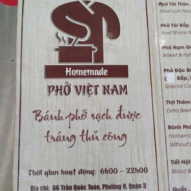 Thực đơn- Quán Ăn Phở Việt Nam - Bánh Phở Tráng Tại Quán