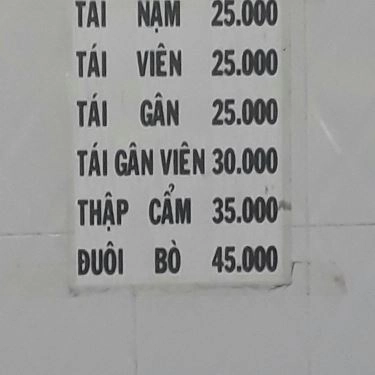 Thực đơn- Quán Ăn Quán Phở Ý