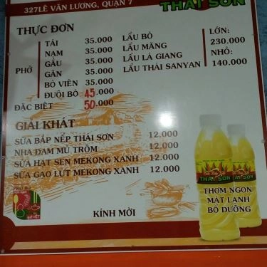Thực đơn- Quán Ăn Phở Yên & Lẩu