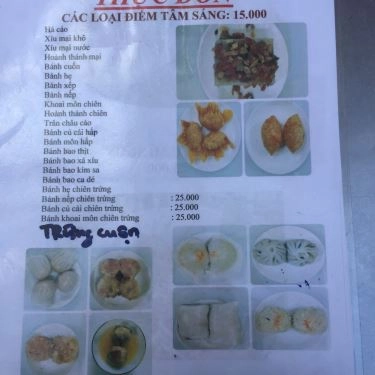 Thực đơn- Quán Ăn Phối Phối - Điểm Tâm Sáng