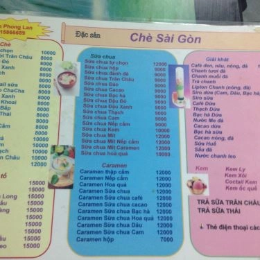Thực đơn- Quán Ăn Phong Lan - Ốc, Chè, Nem