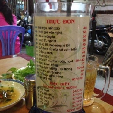 Thực đơn- Quán Ăn Phú Chiêm - Hương vị xứ Quảng