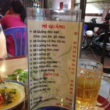 Thực đơn- Quán Ăn Phú Chiêm - Hương vị xứ Quảng