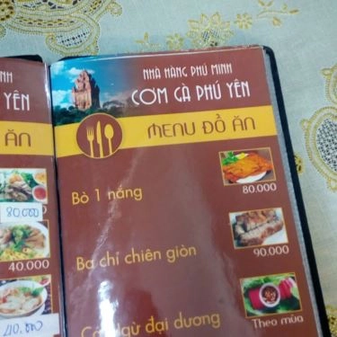 Thực đơn- Quán Ăn Phú Minh - Cơm Gà Phú Yên