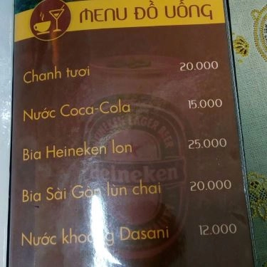 Thực đơn- Quán Ăn Phú Minh - Cơm Gà Phú Yên