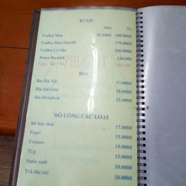 Thực đơn- Quán Ăn Phúc Vịt - Đặc Sản Vịt