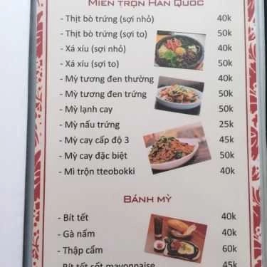 Thực đơn- Quán Ăn Phương Thuần - Đồ Ăn Hàn Quốc
