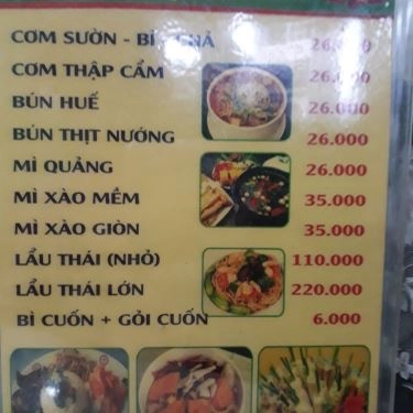 Thực đơn- Quán Ăn Phương Tịnh - Cơm Chay