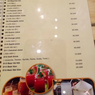 Thực đơn- Quán Ăn Pizza Chảo - Văn Quán