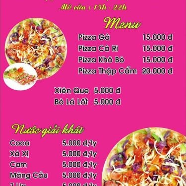 Thực đơn- Quán Ăn Pizza Đà Lạt - Trần Quý Cáp