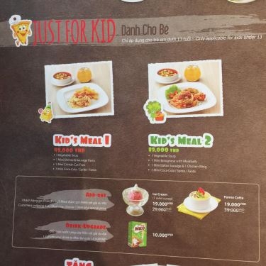 Thực đơn- Nhà Hàng Pizza Hut - AEON Mall Bình Tân