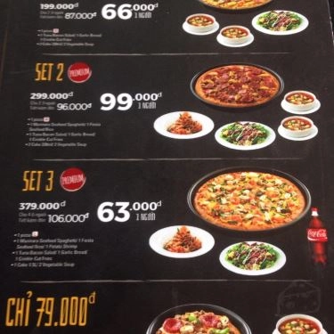 Thực đơn- Nhà Hàng Pizza Hut - Phan Chu Trinh