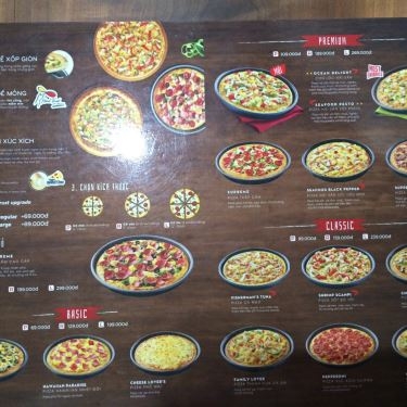 Thực đơn- Nhà Hàng Pizza Hut - Trần Não