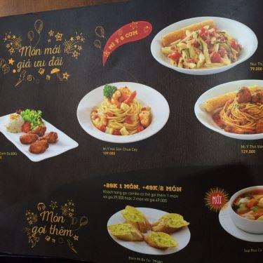 Thực đơn- Nhà Hàng Pizza Hut - Trần Não