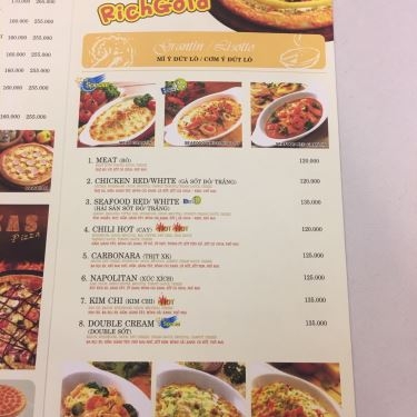 Thực đơn- Nhà Hàng Pizza Inn - Phú Mỹ Hưng