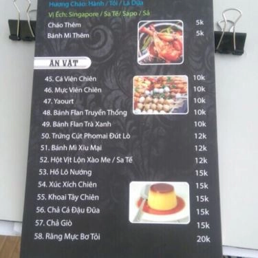 Thực đơn- Quán Ăn Pizza Kiểu Việt