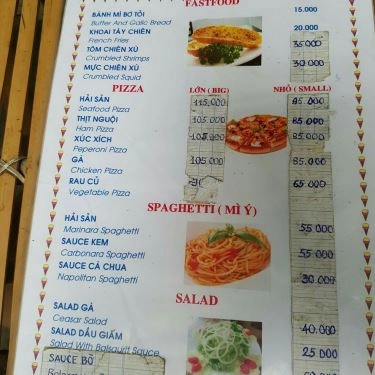 Thực đơn- Quán Ăn Pizza Lào