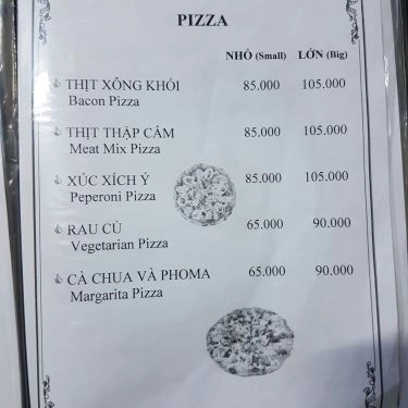 Thực đơn- Quán Ăn Pizza Lào