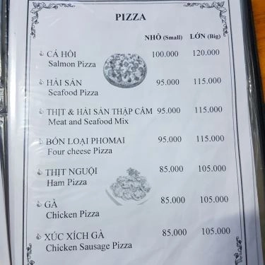 Thực đơn- Quán Ăn Pizza Lào