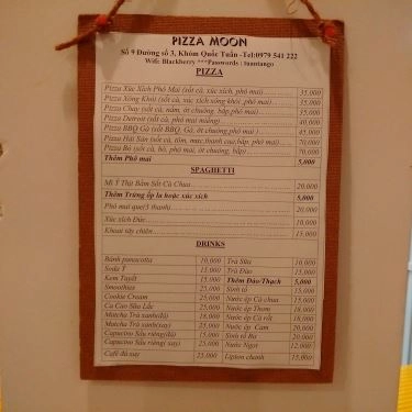 Thực đơn- Quán Ăn Pizza Moon
