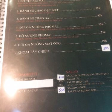 Thực đơn- Quán Ăn Đồ Hàn - Gà Rán, Pizza & Kem Bơ